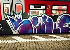 Graffiti Train - Photo by Skirmos - Single, Mainz, Frankfurt (2016)