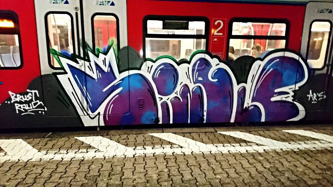 Graffiti Train - Photo by Skirmos - Single, Mainz, Frankfurt (2016)