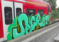 Graffiti Train - Photo by Skirmos - Secret, Mainz (2016)