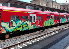 Graffiti Train - Photo by Skirmos - Mainz (2017)