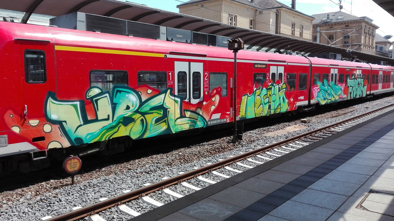 Graffiti Train - Photo by Skirmos - Mainz (2017)