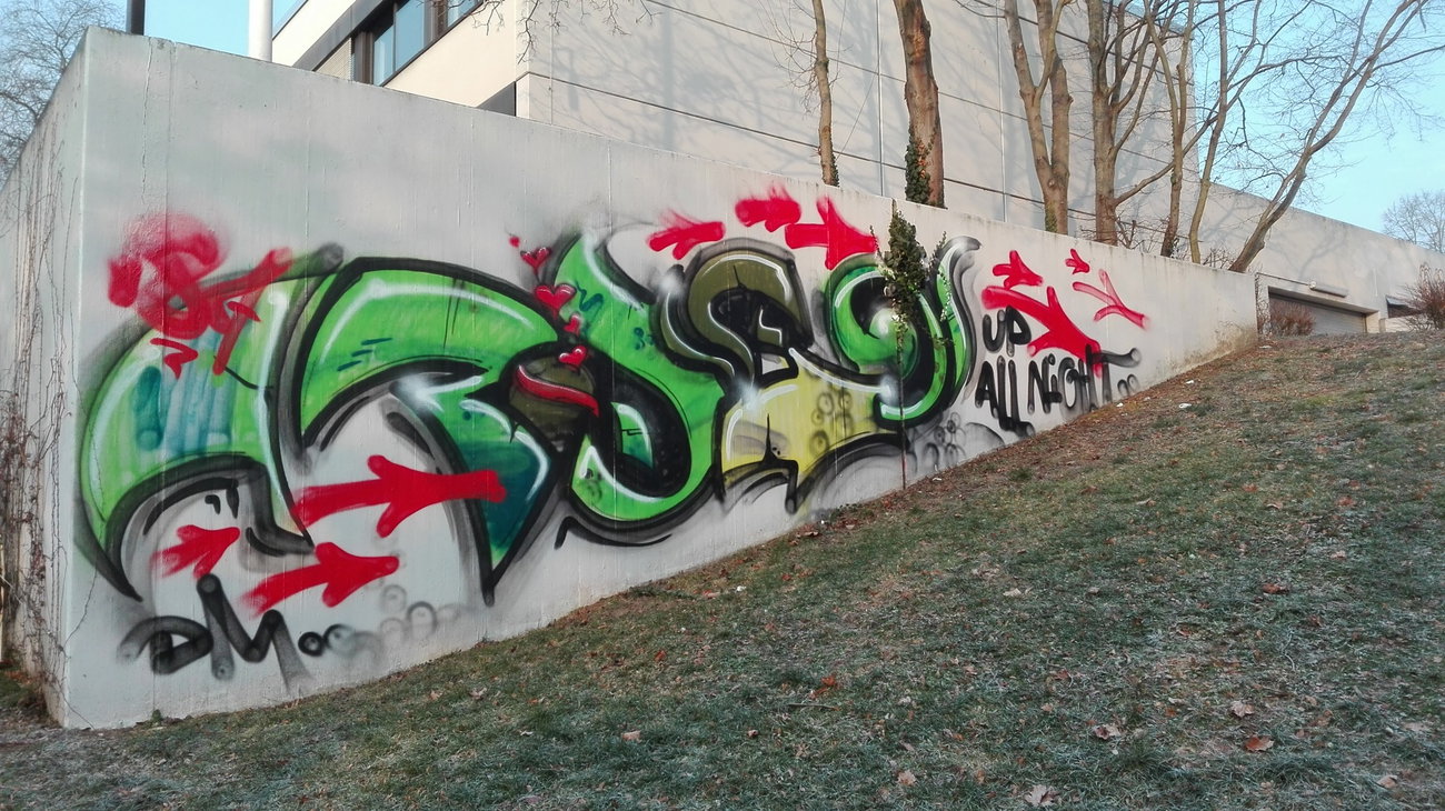 Graffiti Wall - Photo by Skirmos - Mainz