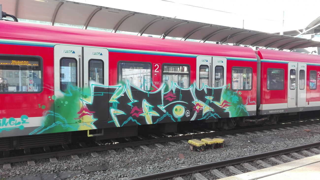 Graffiti Train - Photo by Skirmos - Mainz (2017)