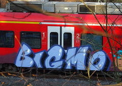 Graffiti Train - Photo by Skirmos - Bigmo, Frankfurt (2016)
