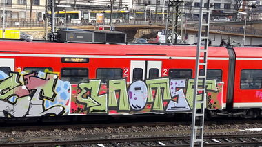 Graffiti Train - Photo by Skirmos - Mainz (2017)