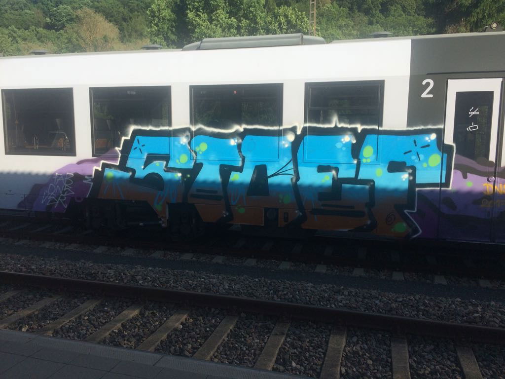 Graffiti Train - Photo by Skirmos - Mainz, dns (2017)