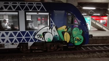 Graffiti Train - Photo by Skirmos - Rakis, Vlexx, Mainz (2016)