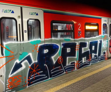 Graffiti Train - Photo by Skirmos - Regel, Frankfurt (2016)