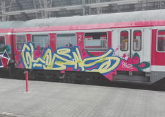Graffiti Train - Photo by Skirmos - Frankfurt (2016)
