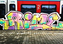 Graffiti Train - Photo by Skirmos - Rime, Frankfurt, aktuell (2017)