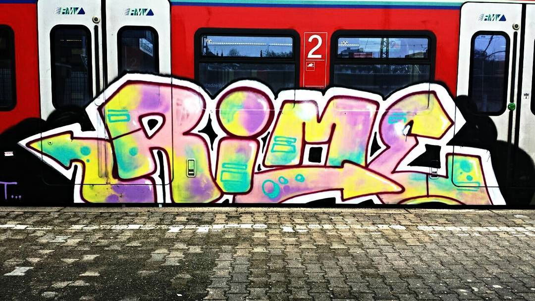 Graffiti Train - Photo by Skirmos - Rime, Frankfurt, aktuell (2017)