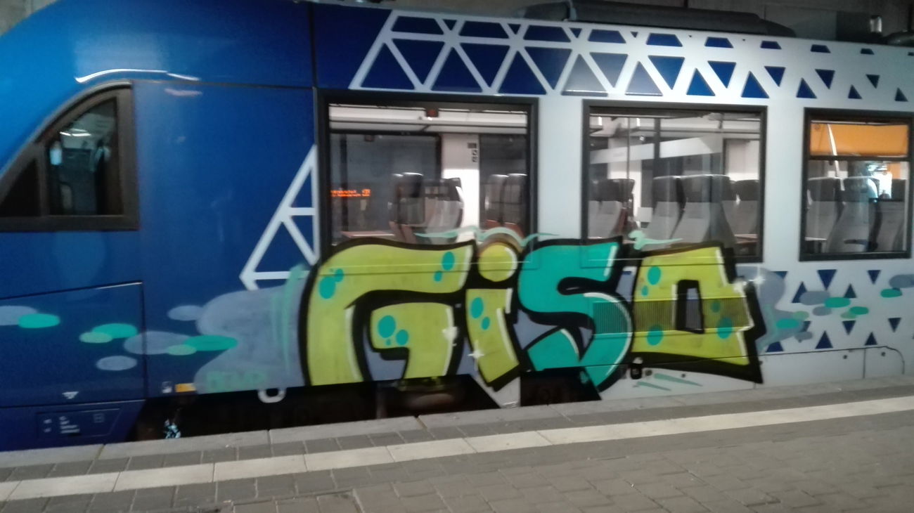 Graffiti Train - Photo by Skirmos - Mainz, 2016 (2016)