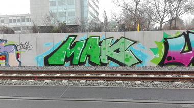 Graffiti Wall in Mainz  - Photo by Skirmos - Mainz, Mak (2016)