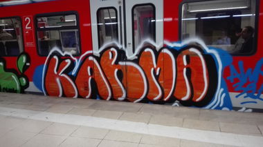 Graffiti Train - Photo by Skirmos - Karma, Frankfurt (2016)