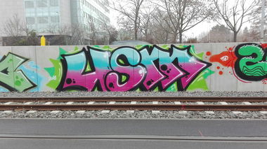 Graffiti Bombing - Photo by Skirmos - usm, mainz (2016)