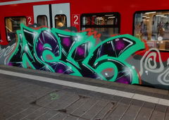 Graffiti Train - Photo by Skirmos - Mainz (2016)