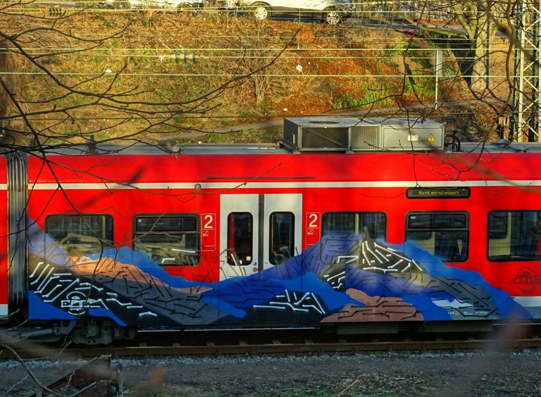 Graffiti Train - Photo by Skirmos - Frankfurt (2016)