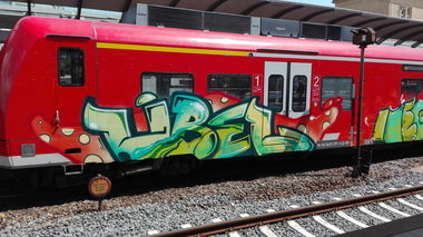 Graffiti Train - Photo by Skirmos - Mainz (2017)