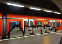 Graffiti Train - Photo by Skirmos - cpuk, Frankfurt, Chrome (2016)