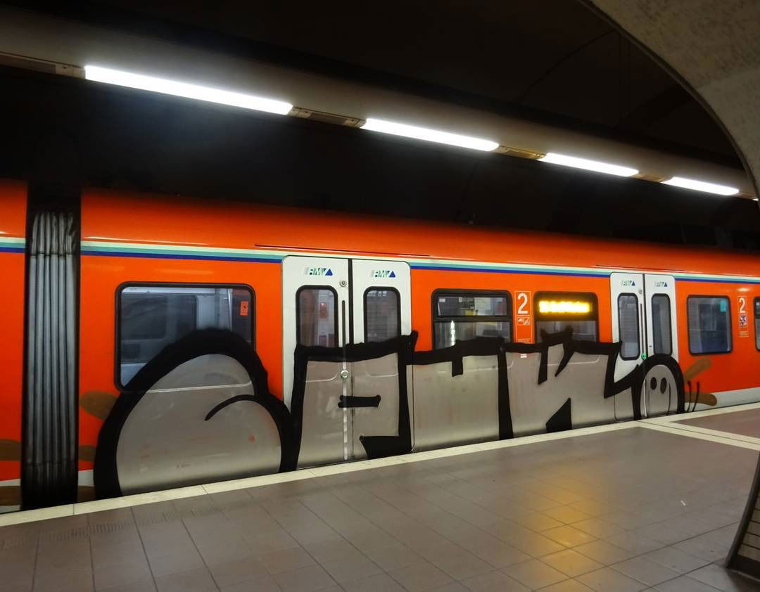 Graffiti Train - Photo by Skirmos - cpuk, Frankfurt, Chrome (2016)