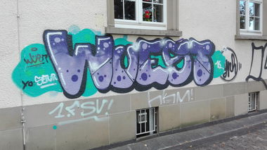 Graffiti Bombing - Photo by Skirmos - Wuest, Uni, Mainz (2016)