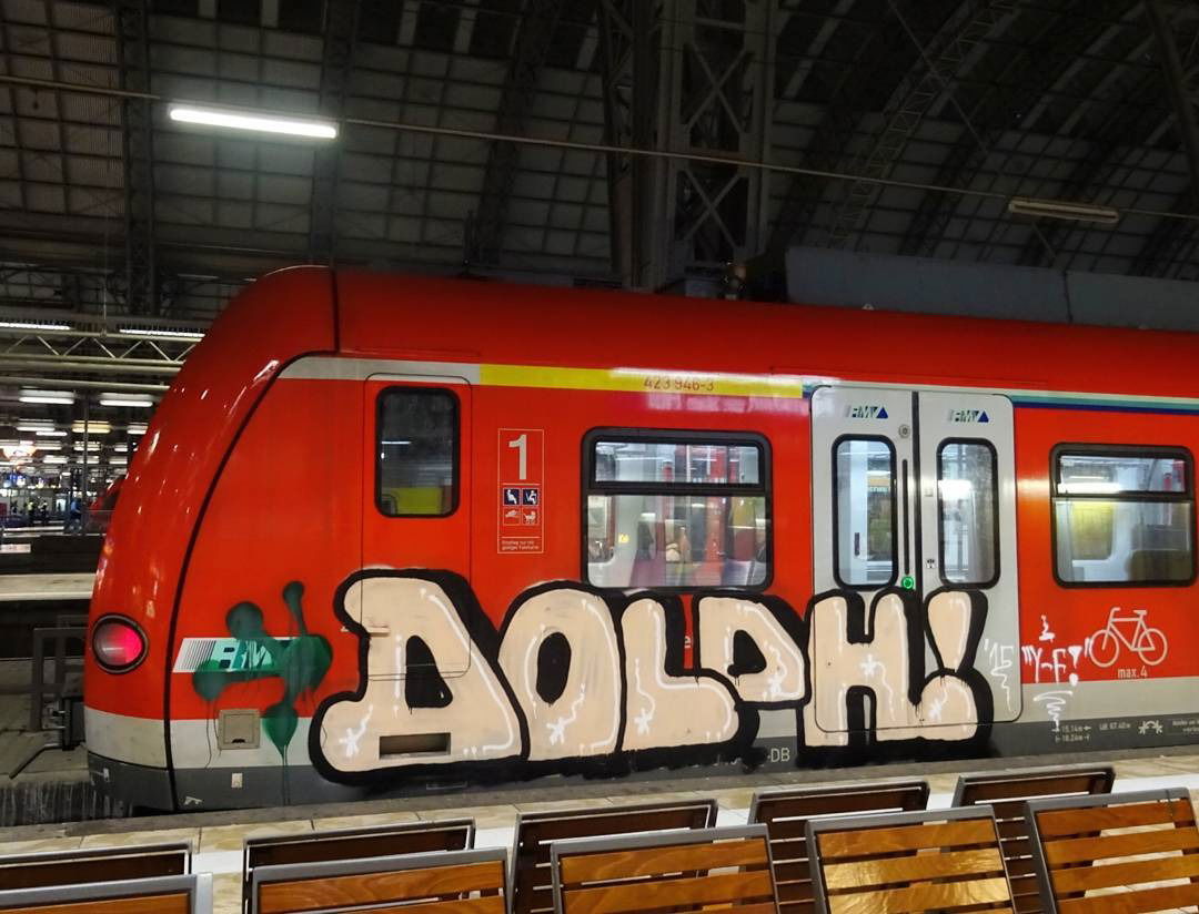Graffiti Train - Photo by Skirmos - Dolph, Frankfurt, Mainz (2016)