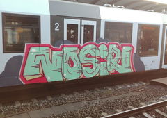 Graffiti Train - Photo by Skirmos - vlexx, mainz (2017)