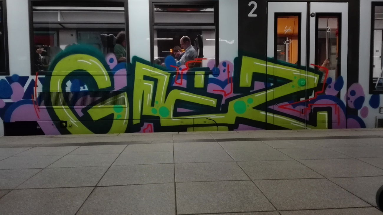 Graffiti Train - Photo by Skirmos - Trains, Mainz (2016)