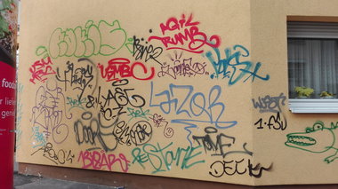 Graffiti Wall - Photo by Skirmos - Tags, Mainzmbc