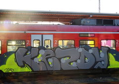 Graffiti Train - Photo by Skirmos - Kezdy, Mainz, Frankfurt (2015)