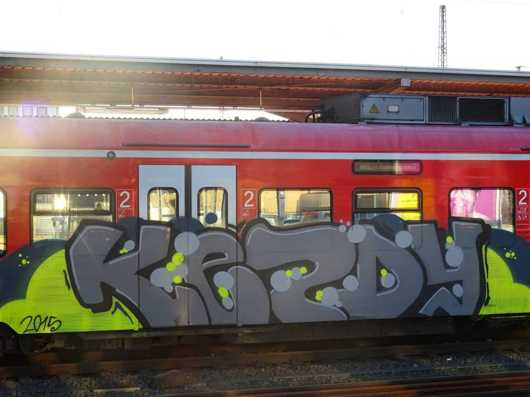 Graffiti Train - Photo by Skirmos - Kezdy, Mainz, Frankfurt (2015)