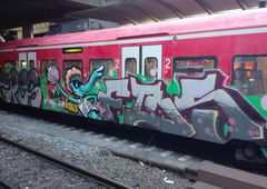Graffiti Train - Photo by Skirmos - Mainz (2017)