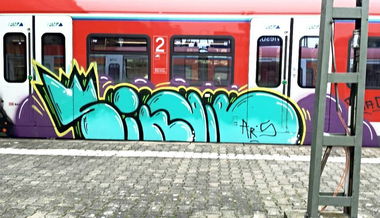 Graffiti Train - Photo by Skirmos - Single, Mainz, Frankfurt