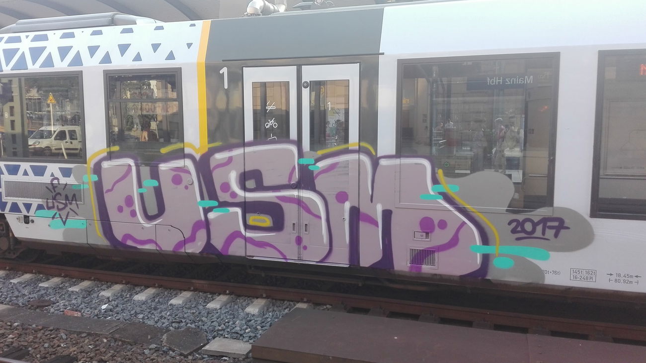 Graffiti Train - Photo by Skirmos - mainz, usm (2017)