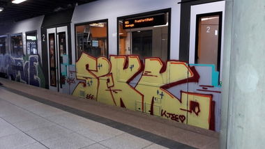 Graffiti Train - Photo by Skirmos - Mainz (2017)