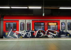 Graffiti Train - Photo by Skirmos - Gude, Frankfurt (2016)
