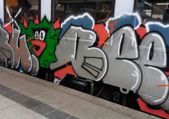 Graffiti Train - Photo by Skirmos - Mainz (2017)