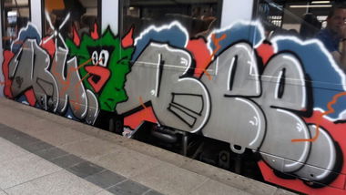 Graffiti Train - Photo by Skirmos - Mainz (2017)
