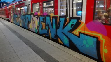 Graffiti Train - Photo by Skirmos - Mainz (2017)