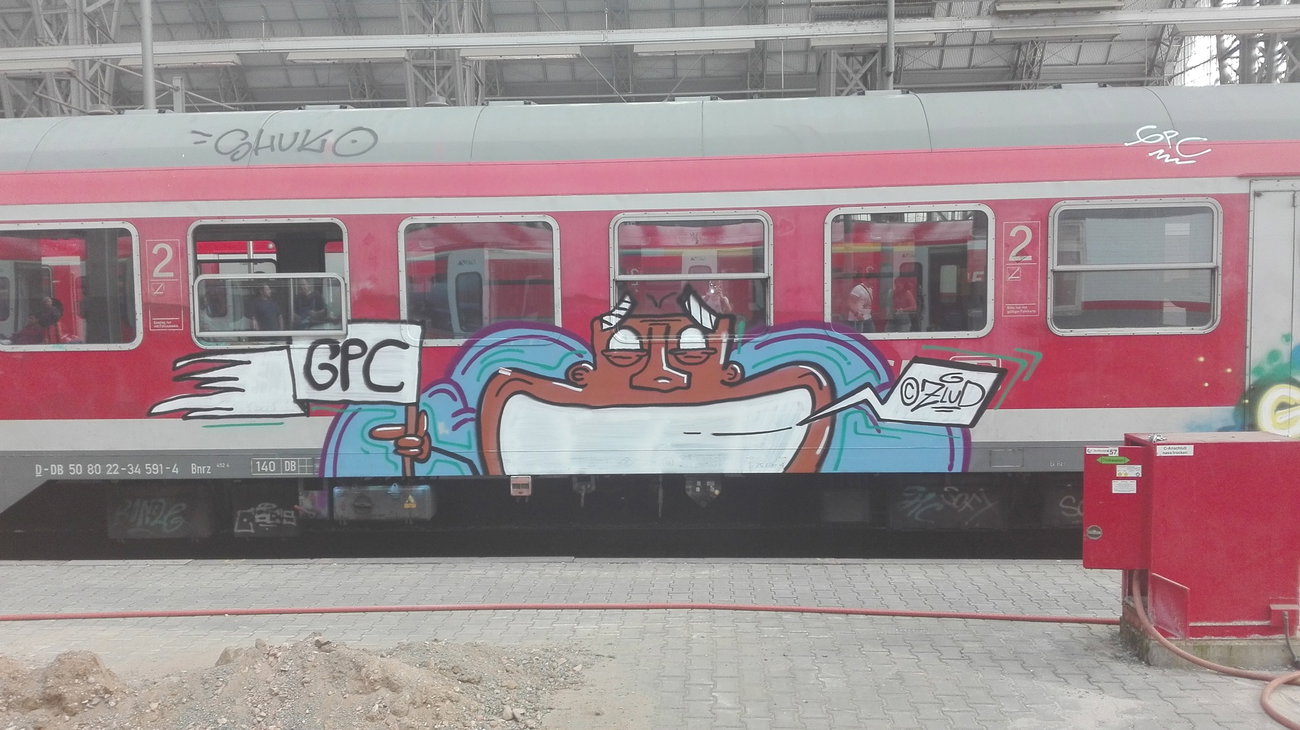 Graffiti Train - Photo by Skirmos - Frankfurt (2016)