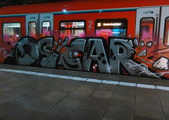 Graffiti Train - Photo by Skirmos - Oscar, Frankfurt (2016)