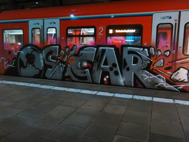 Graffiti Train - Photo by Skirmos - Oscar, Frankfurt (2016)