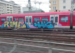 Graffiti Train - Photo by Skirmos - Rime, Frankfurt, Mainz (2017)