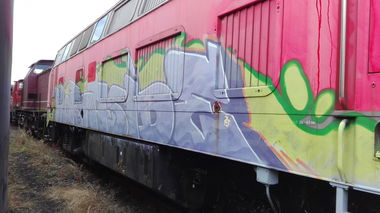 Graffiti Train - Photo by Skirmos - Schwarzerden (2016)
