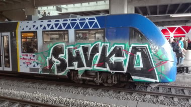Graffiti Train - Photo by Skirmos - Mainz, vlexx (2016)