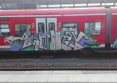 Graffiti Train - Photo by Skirmos - Money, Mainz (2016)