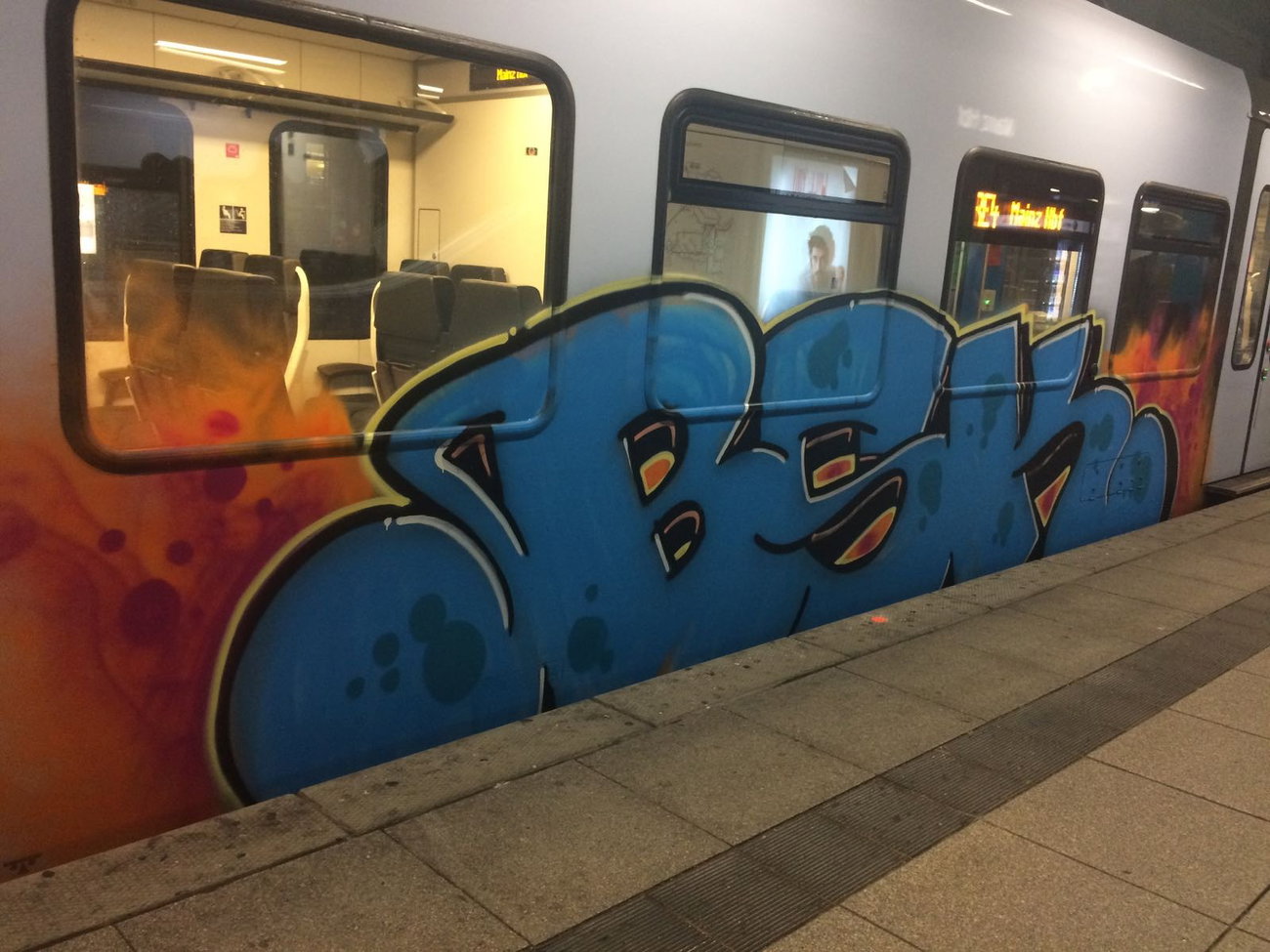 Graffiti Train - Photo by Skirmos - Bsk, Mainz (2016)