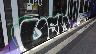 Graffiti Train - Photo by Skirmos - Usm, Mainz (2016)