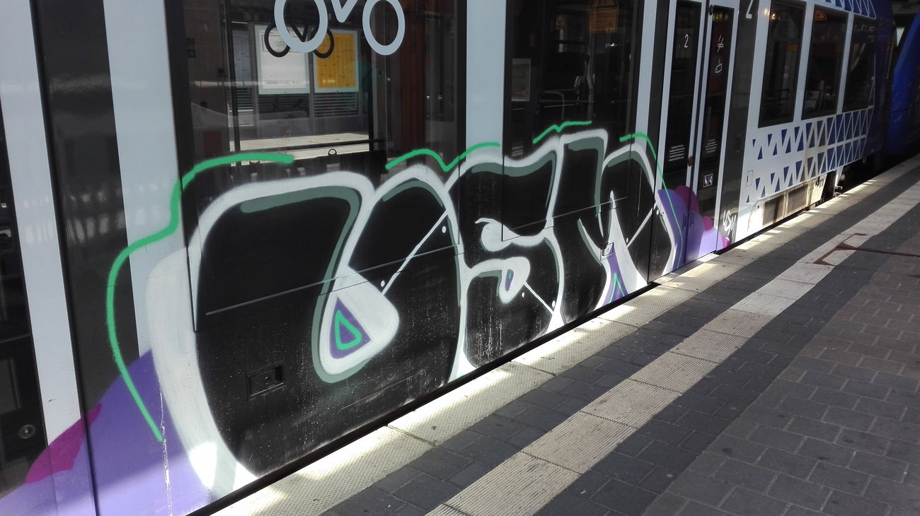 Graffiti Train - Photo by Skirmos - Usm, Mainz (2016)