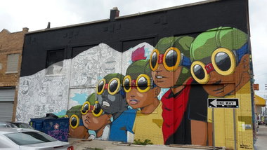 Graffiti Wall in Detroit - Photo by Skirmos - Detroit (2016)